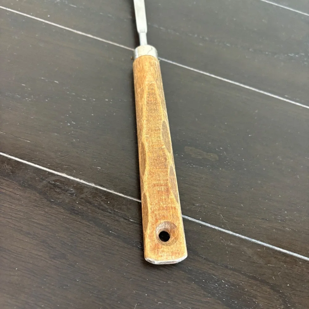 Vintage | Stainless Steel Meat Carving Fork | Wood Handle | Japan 14.5